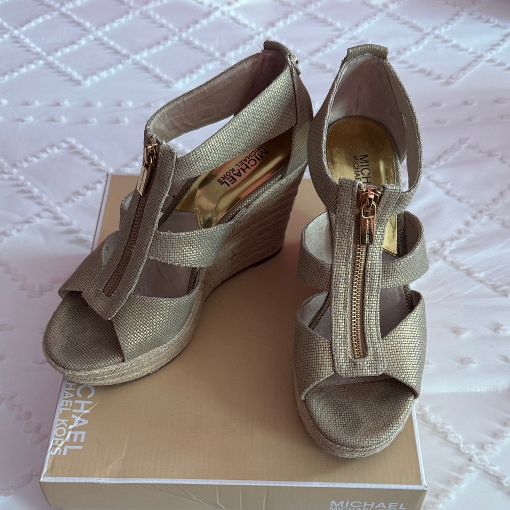 MICHAEL Michael Kors Tan Wedge Sandals